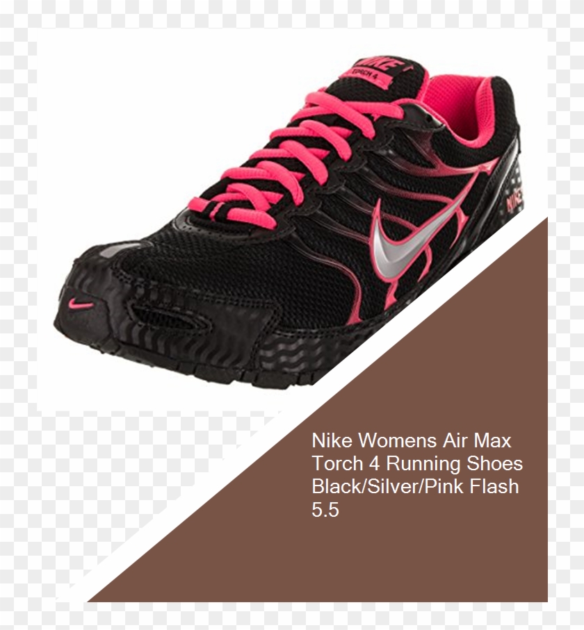 Nike Womens Air Max Torch 4 Running Shoes Black/silver/pink - Nike Air Max Clipart #5500205