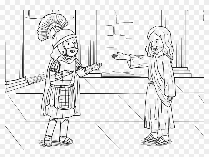 Bible Storying Ccx Tan Chen Chen Jesus Centurion - Jesus Heals Centurions Servant Colouring Pages Clipart