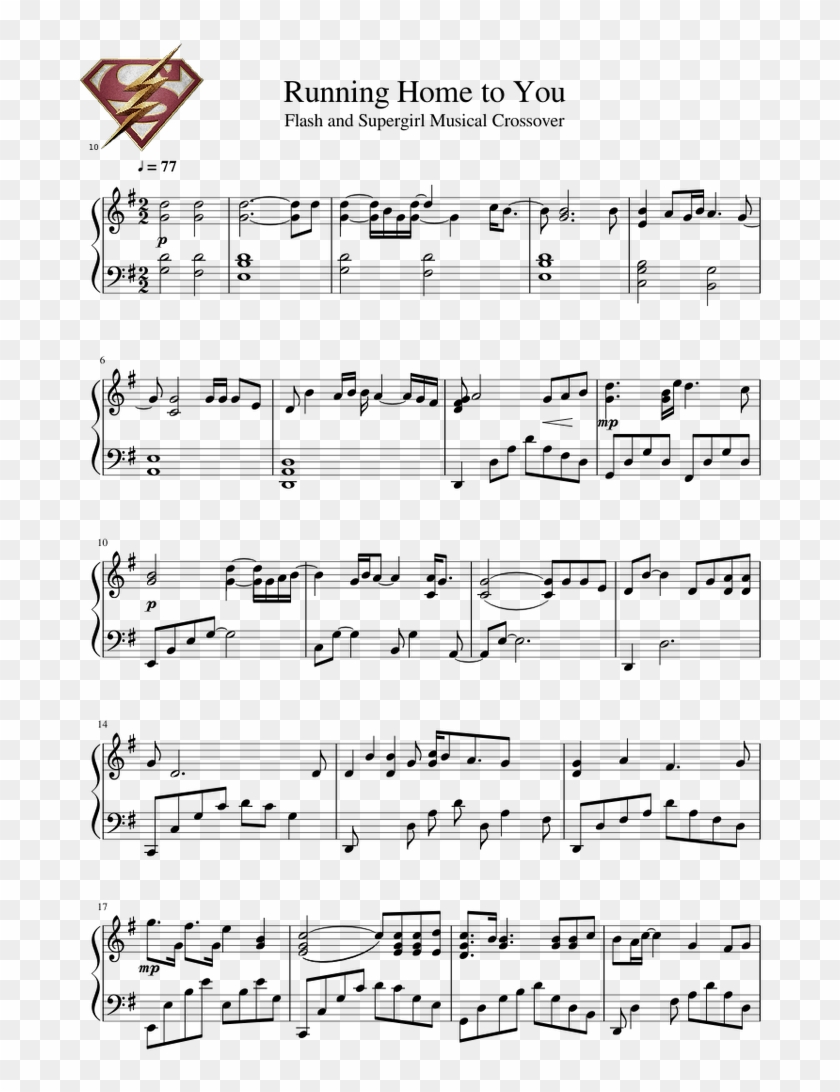 Running Home To You - These Days Piano Sheet Clipart