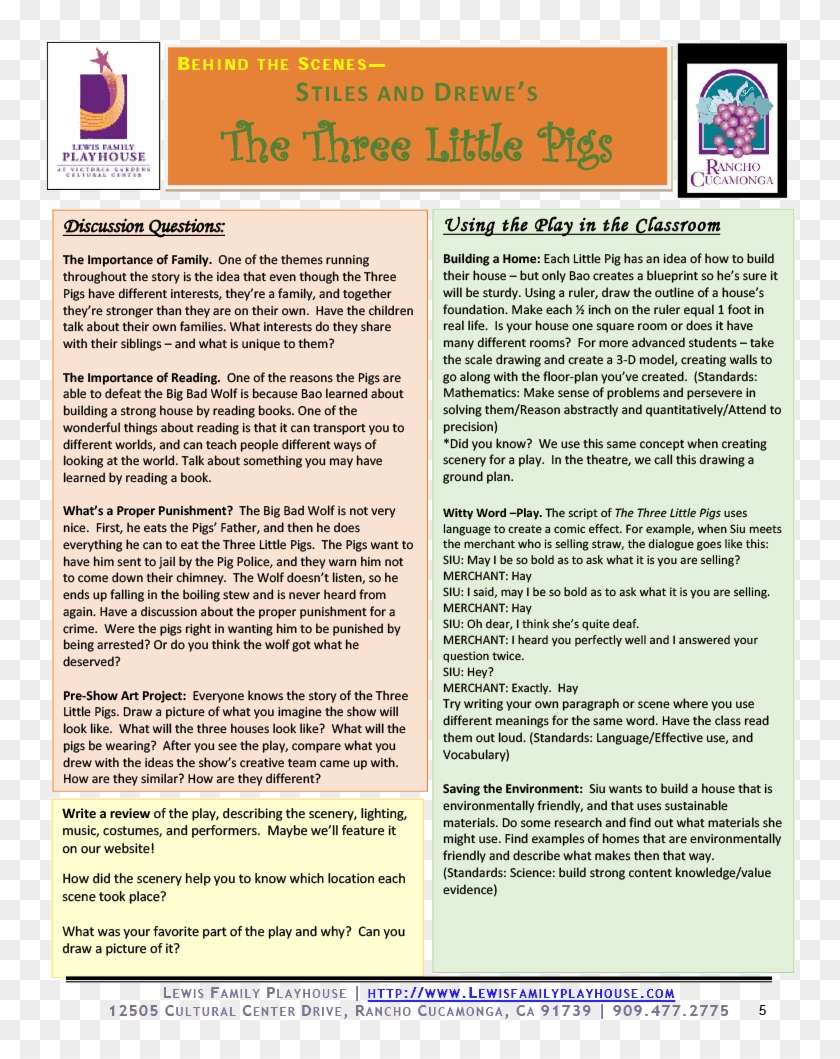 Three Little Pigs-5 - Paper Clipart #5500767