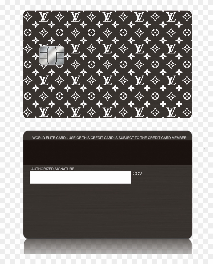 Louis Vuitton Inspired Black Metal Credit Debit Card - Magic Kingdom Clipart #5500940