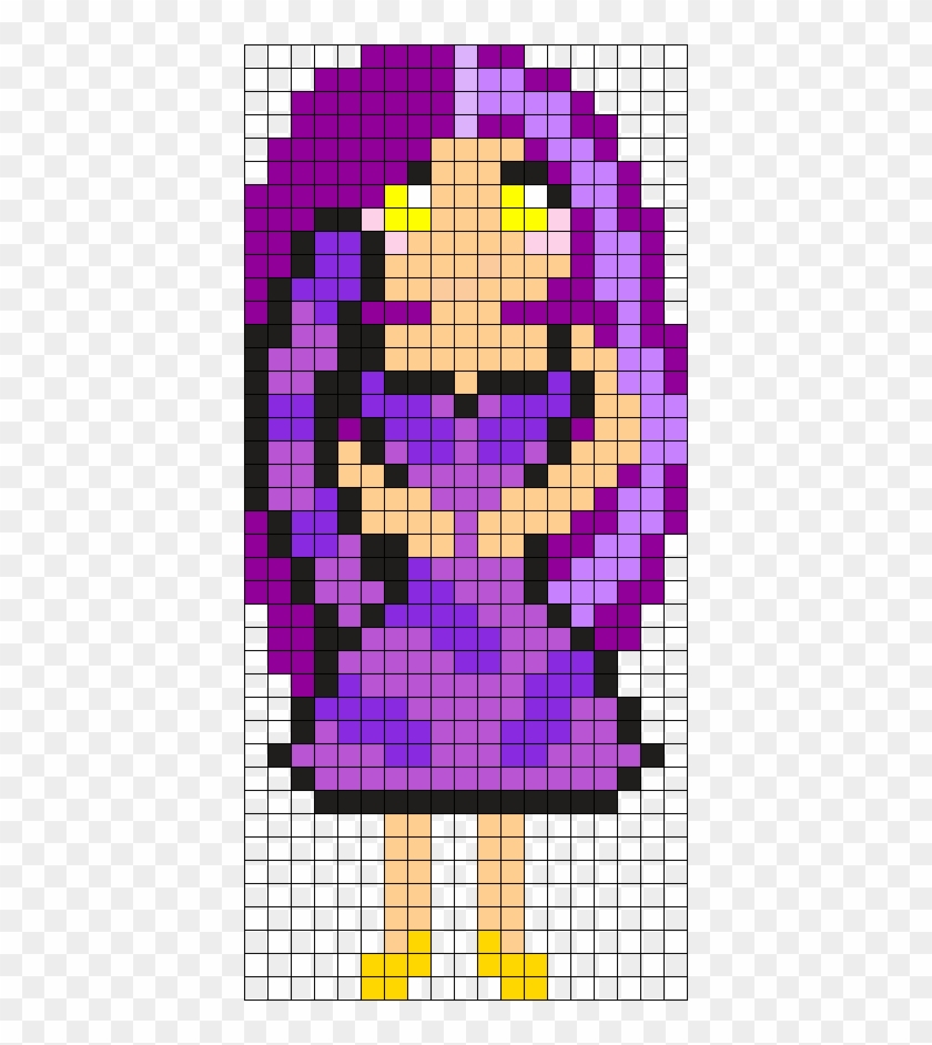 Cheshire Cat Girl Perler Bead Pattern / Bead Sprite - Visual Arts Clipart #5501022