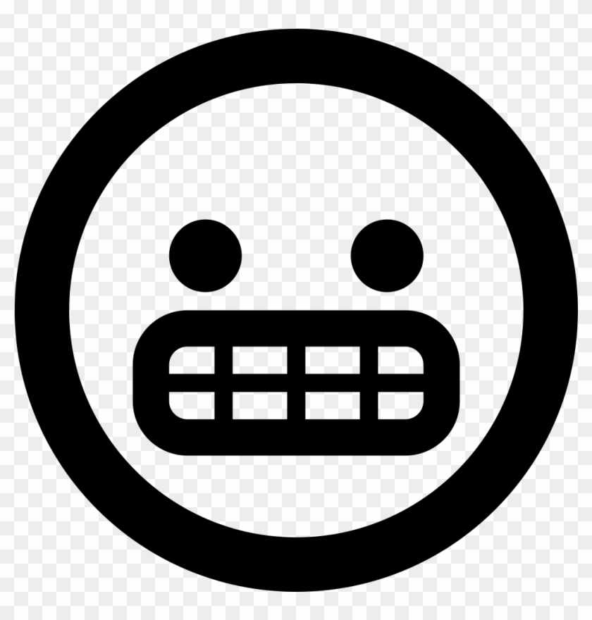 Font Awesome 5 Regular Grimace - Circle Clipart #5501208