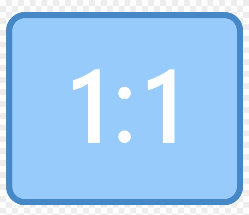 One To One Icon - Traffic Sign Clipart