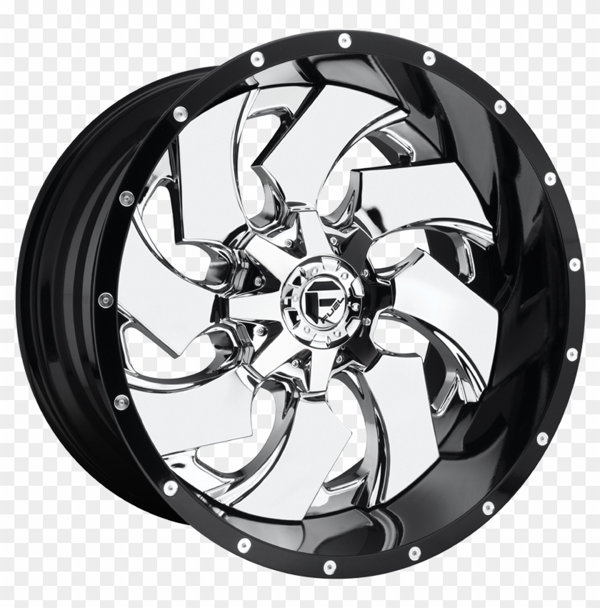 Cleaver 2-piece Chrome Centre Gloss Black Outer - Fuel Wheels Clipart