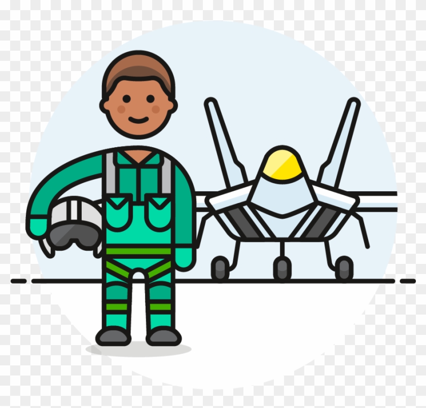 13 Air Soldier Aircraft Male African American - Cartoon Clipart #5503166