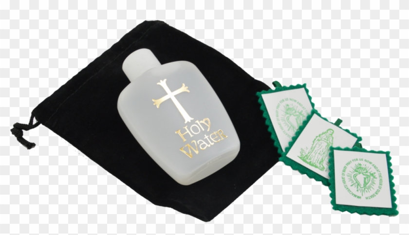 Free Epiphany Holy Water And 3 Green Scapulars - Christian Cross Clipart #5503227