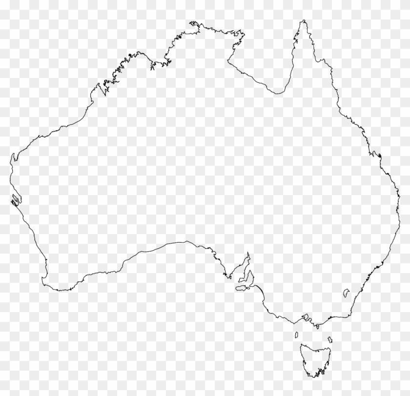 Map Of Australia Outline Png Clipart #5503821