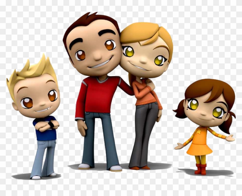 Cartoon Family - 3d Animation Cartoon Png Clipart #5504122