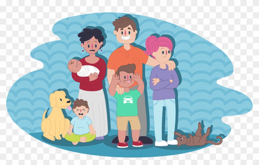 Short Clipart Family - Family Kids - Png Download