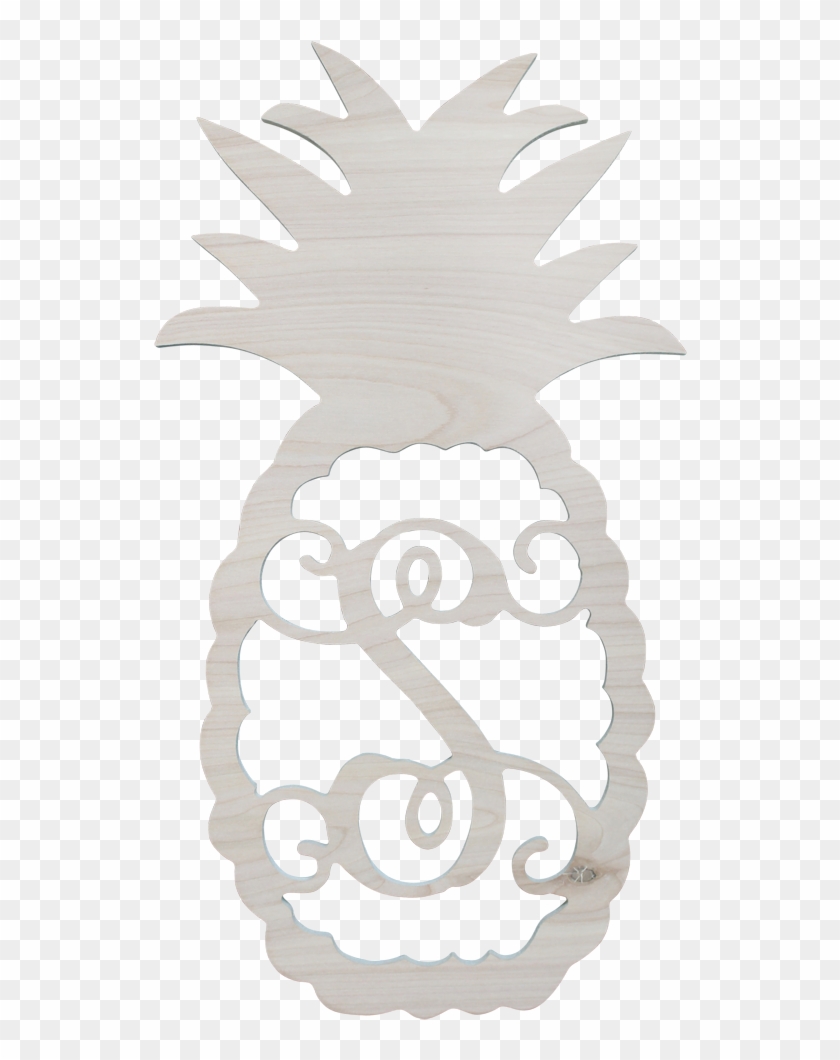 Black And White Pineapple Png - Interlocking Monogram Clipart #5504651
