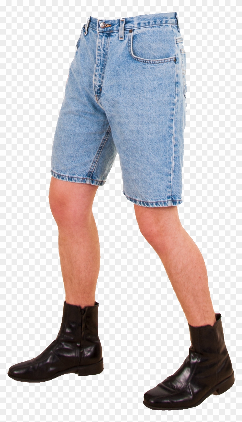A Pair Of Legs In Jean Shorts With A Transparent Background - Pair Of Legs Transparent Background Clipart