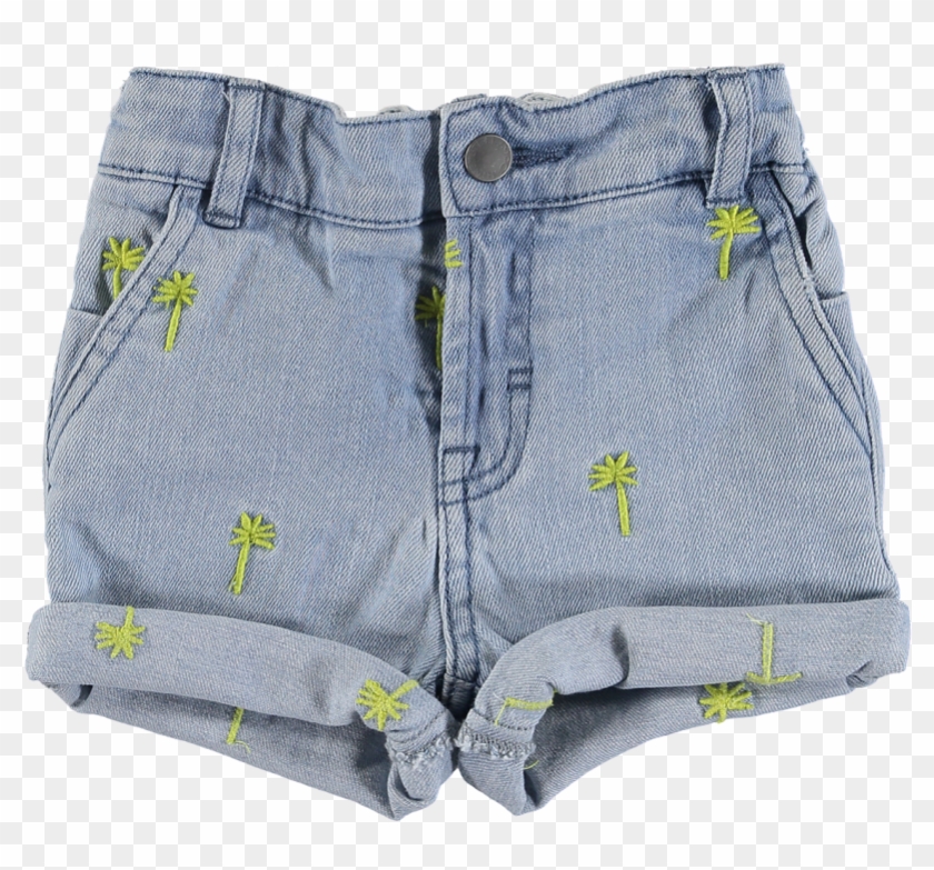 Stella Mccartney Kids Baby Denim Shorts Palms - Pocket Clipart