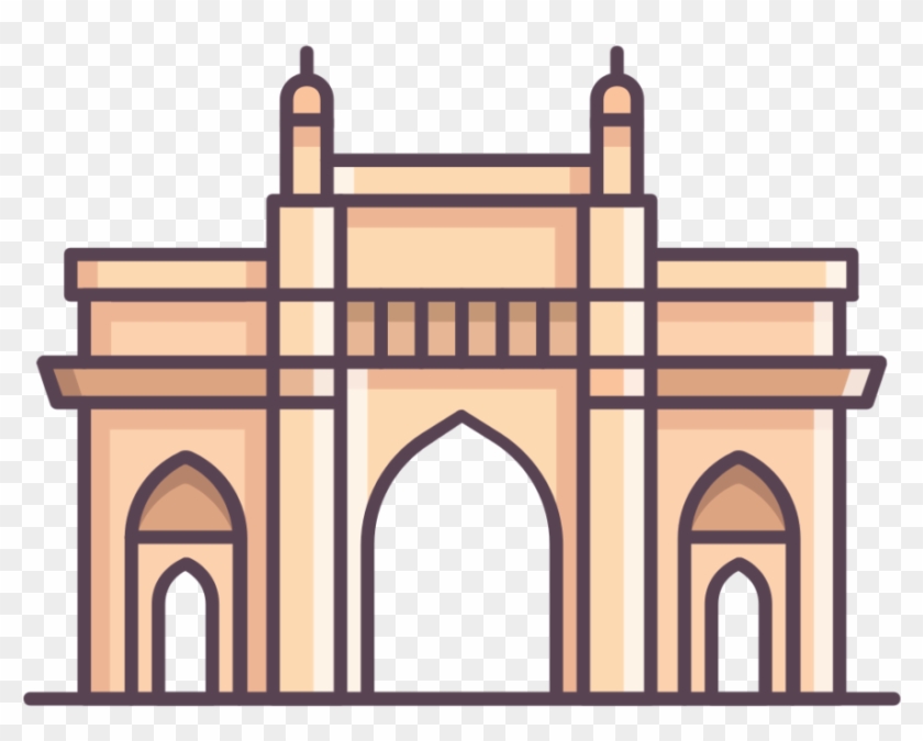 India Gate Clipart - Drawing Gateway Of India - Png Download