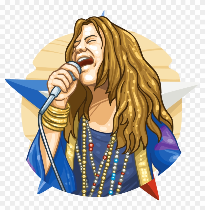 Janis Joplin - Illustration Clipart #5505863