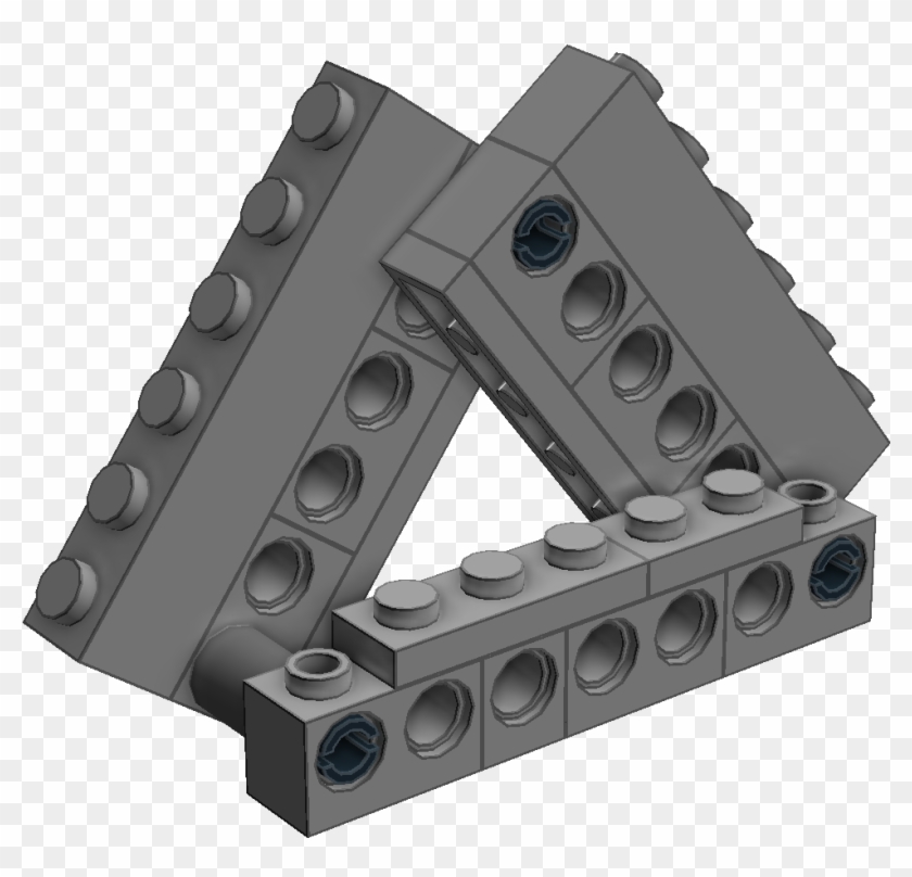 Finally, We Add The Plate Roof And The Triangular Sidewalls - Construction Set Toy Clipart