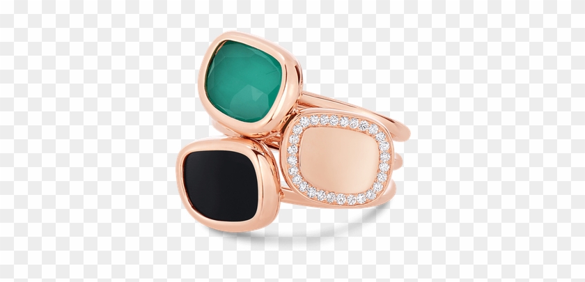 Roberto Coin Ring With Black Jade, Agate And Diamonds - Roberto Coin Black Jade Ring Clipart #5507267