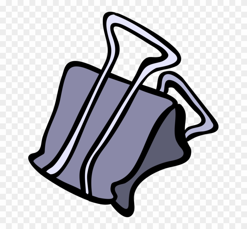 Vector Illustration Of Strong Metal Bulldog Binder Clipart #5507856