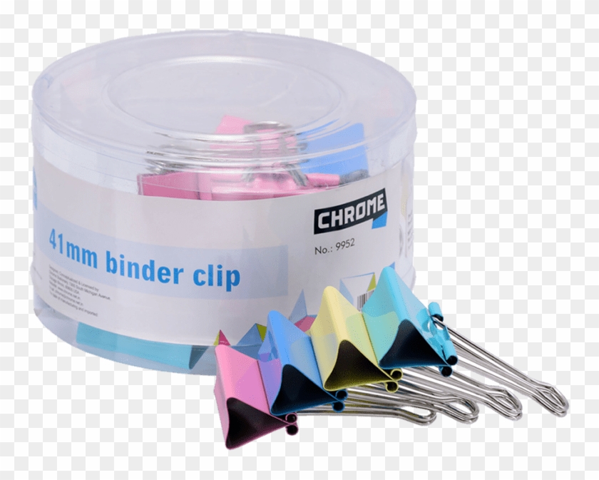 Chrome Binder Clip 41mm - Box - Png Download