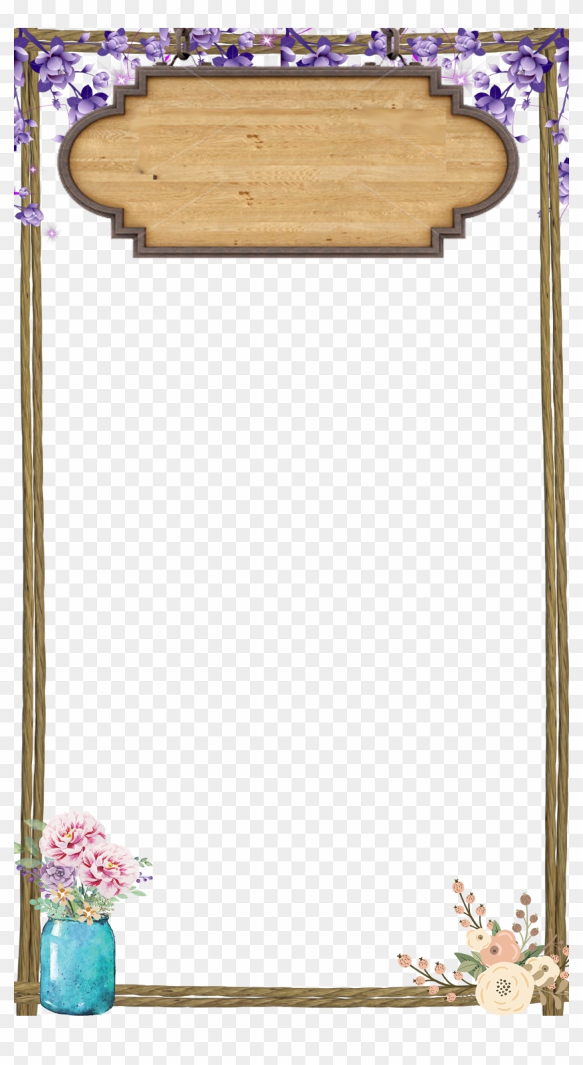 Rustic Flowers - Hanging Wooden Board Png Clipart #5508018