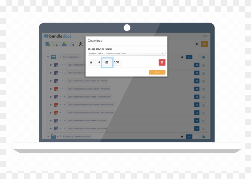 Electronic Closing Software Bundledocs Transparent - Pdf Closing Binder Clipart #5508084