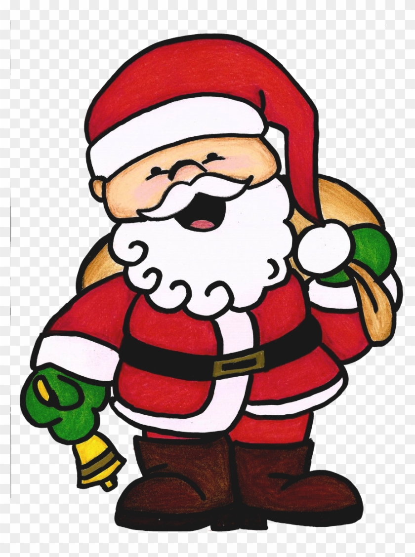 Papai Noel Colorido - Santa Claus Cartoon Clipart #5508348