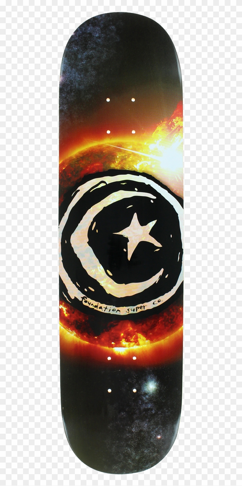 Foundation Star & Moon Sun Flare Skateboard Deck - Skateboard Decks Clipart