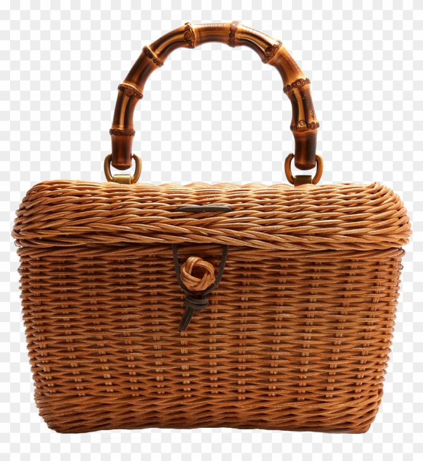 Gucci Cestino Bamboo-handle Wooden Basket Bag - Tote Bag Clipart