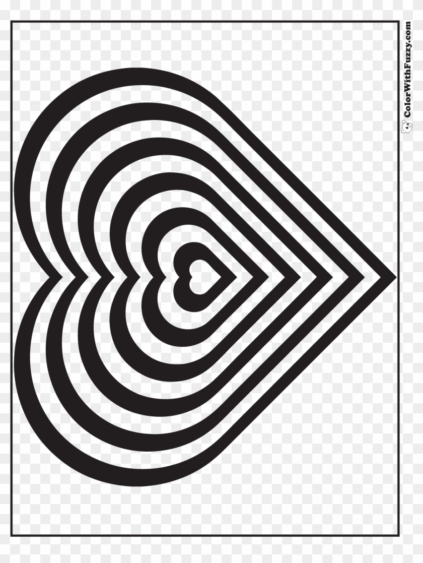 Geometric Heart Coloring Page - Club América Escudo Png Clipart