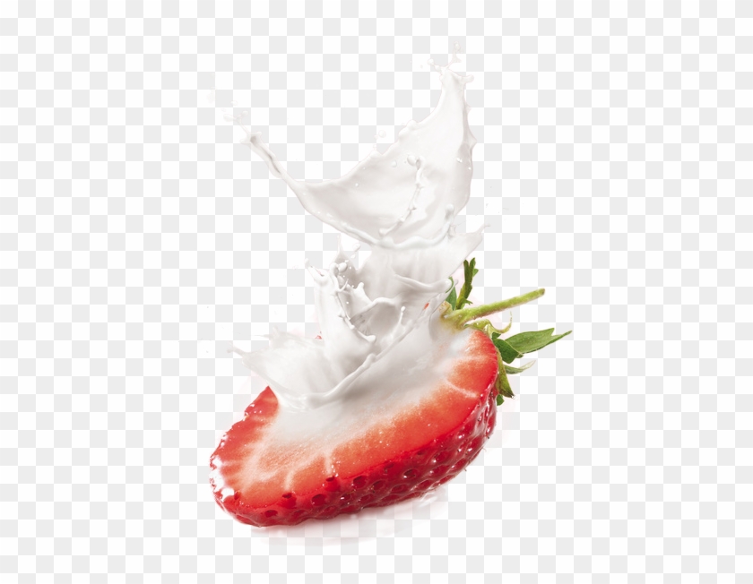Strawberry Flavored Milk - Strawberries Milk Png Clipart #5513308