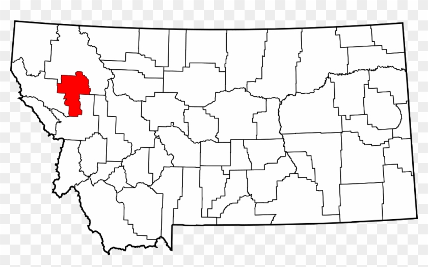 Map Of Montana Highlighting Lake County - Hill County Montana Map Clipart #5513442