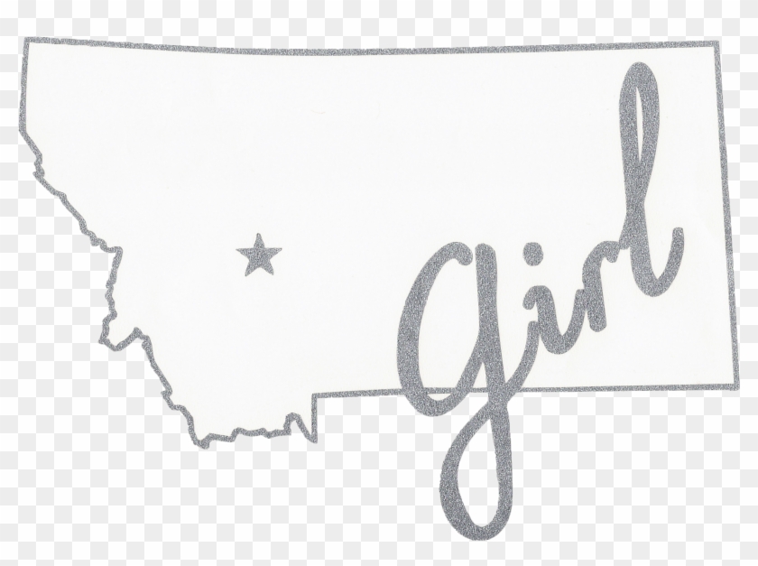 Car Decal, Montana Girl - Drawing Clipart