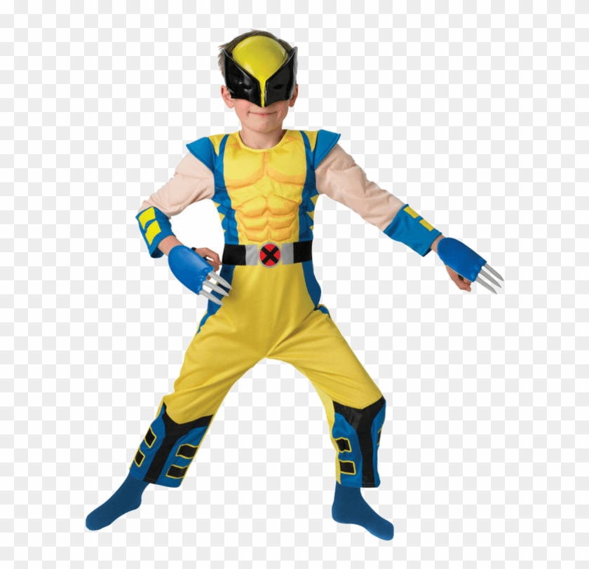 Child Wolverine Costume Clipart #5514303