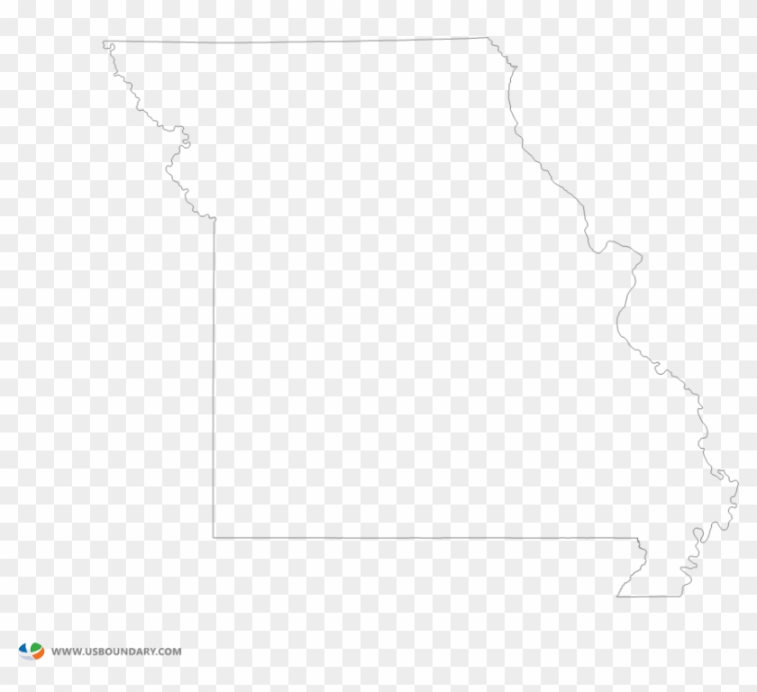 Missouri Outline Map - Line Art Clipart #5514626