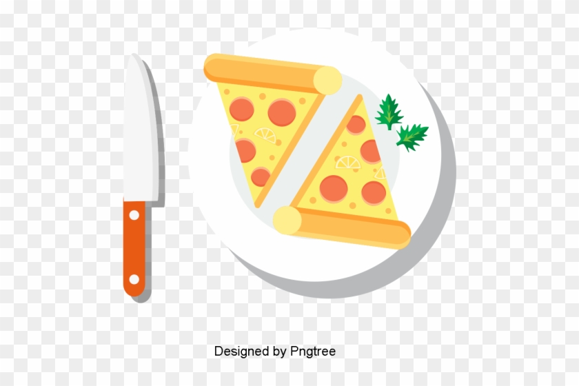 Pizza Clip Cartoon Simple - Simple Pizza Design - Png Download