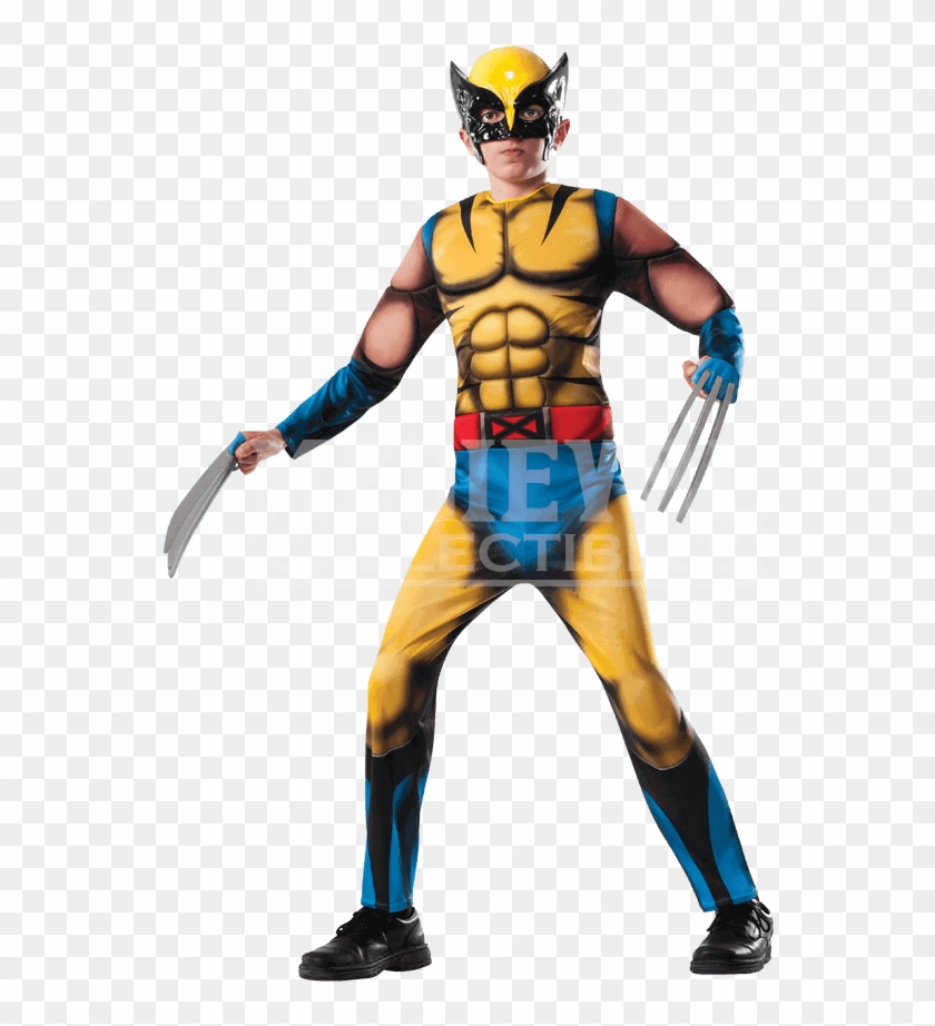 Kids Wolverine Deluxe Muscle Costume - Wolverine Costume For Kids Clipart #5514705