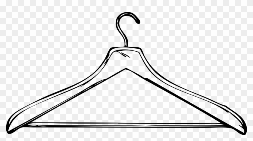 Hanger Vector Silhouette - Hangers Clipart Black And White - Png Download #5515586