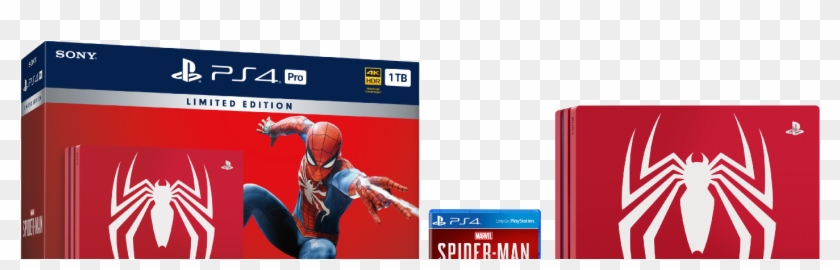 Limited Edition Marvel's Spider-man Ps4 Pro Bundle - Ps4 Pro Spiderman Bundle Clipart