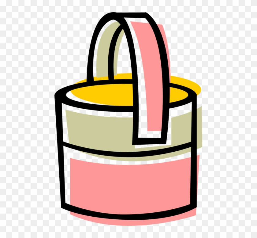 Vector Illustration Of Water Bucket Pail With Carry Clipart #5516017