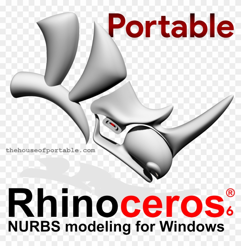 Rhinoceros 6 Portable - Rhinoceros 3d Clipart #5516055