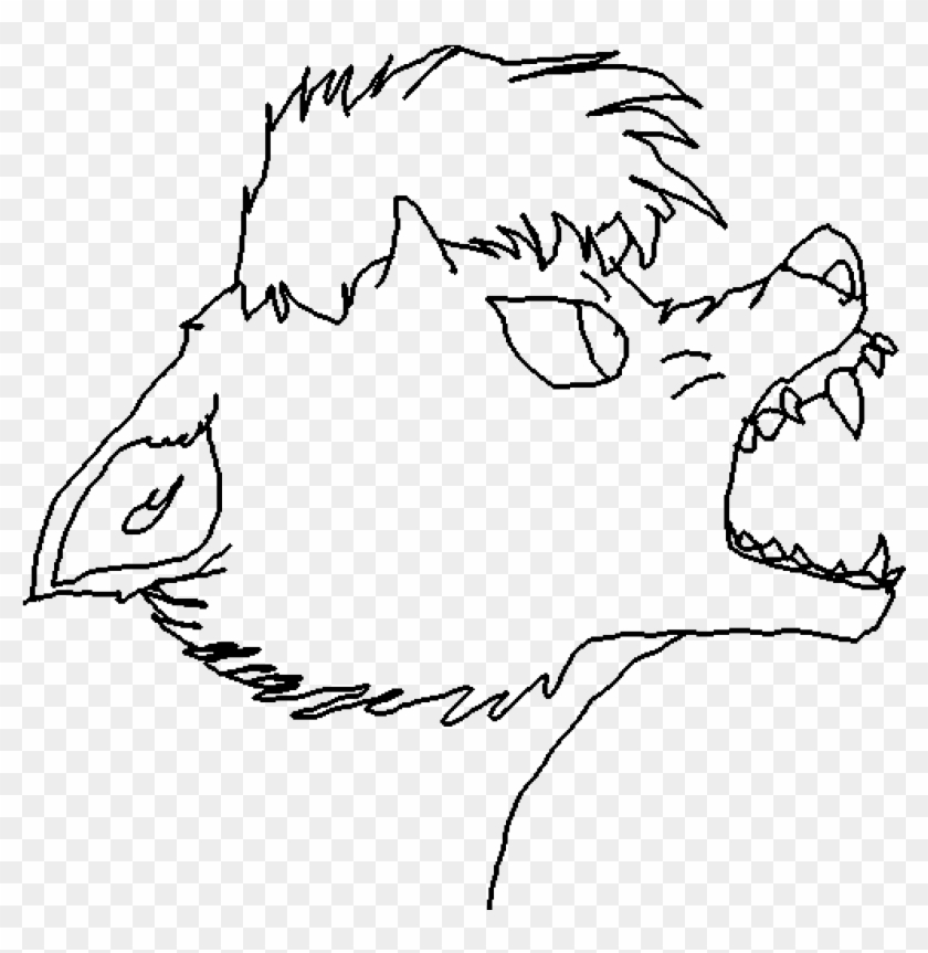 Angery Wolf Base - Sketch Clipart