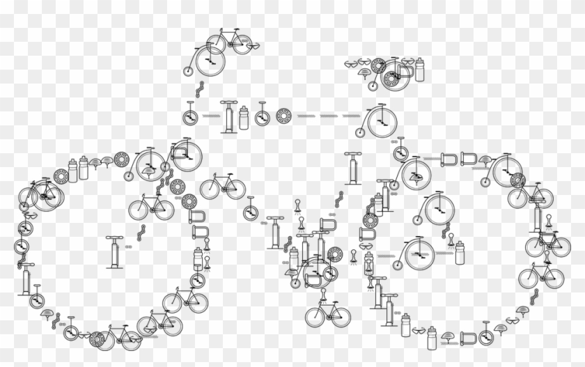Bicycle Bike Icons Ride Riding Transportation - Test Na Karte Rowerową Clipart