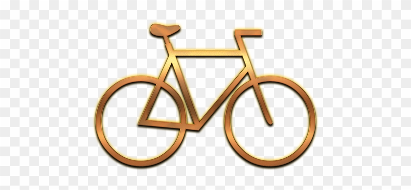 Bike Icon Sign Logo Metal Cycling Cyclist Sports - Bici Clipart #5516707