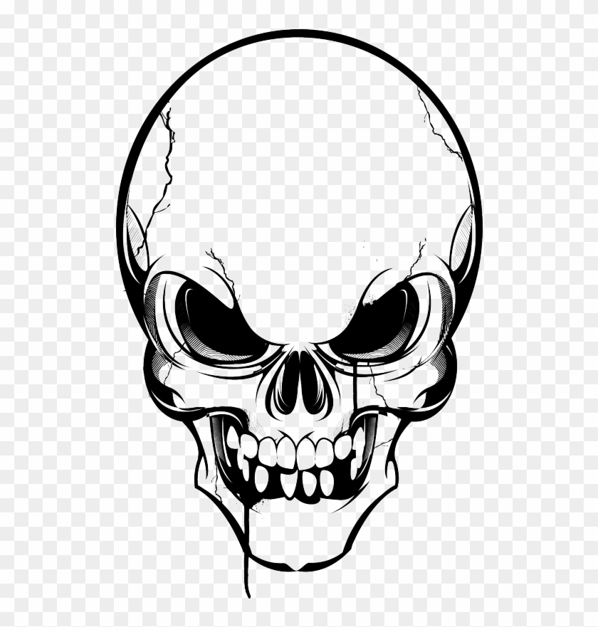 Skulls Transparent Angry - Skull Vector Png Clipart #5516911