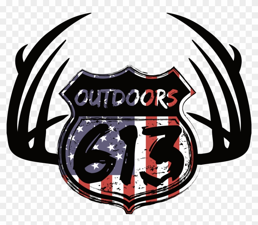 613 Outdoors Logo American Flag - Emblem Clipart #5517007