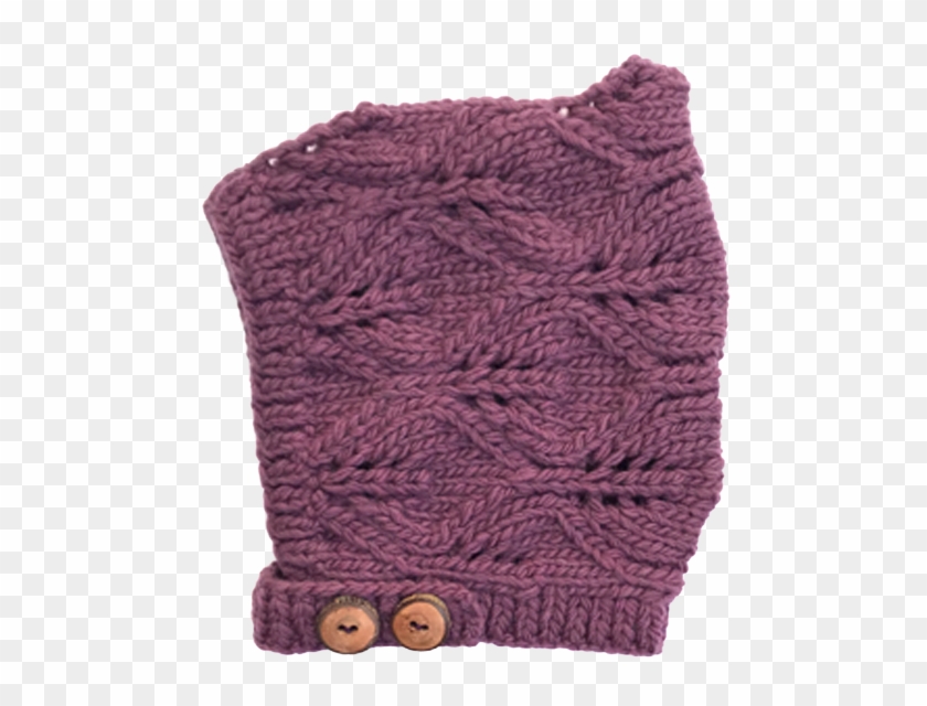 Plum Wool Bonnet - Knitting Clipart
