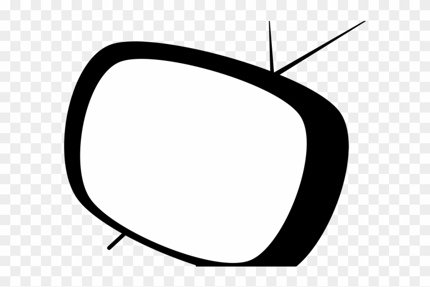 Screen Clipart Plasma Tv - Black And White Animation Tv - Png Download #5517749
