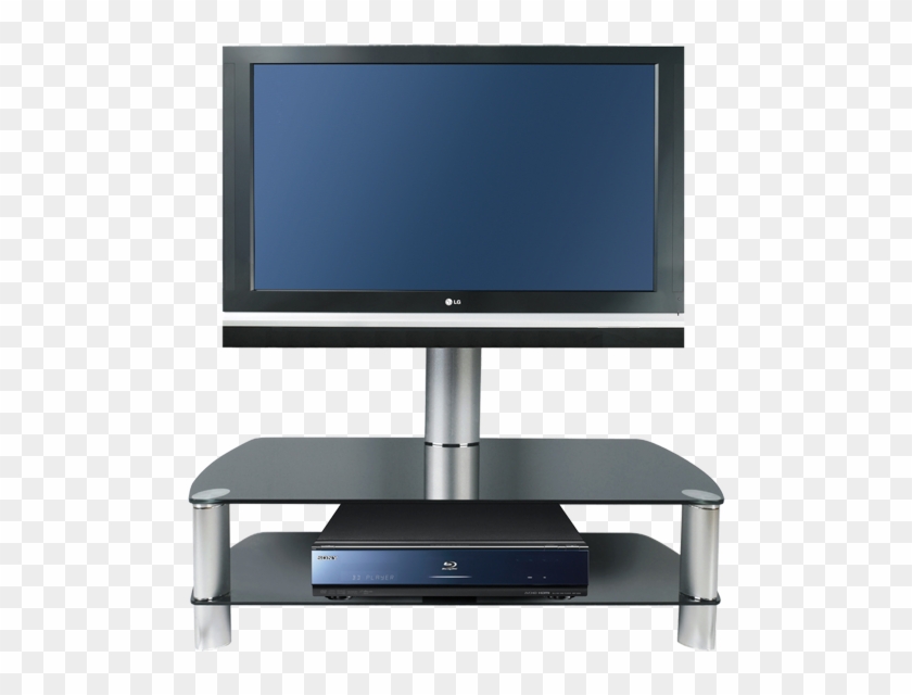 Stil Stand Swivel Black Glass Cantilever Tv Stand Upto - Television Clipart