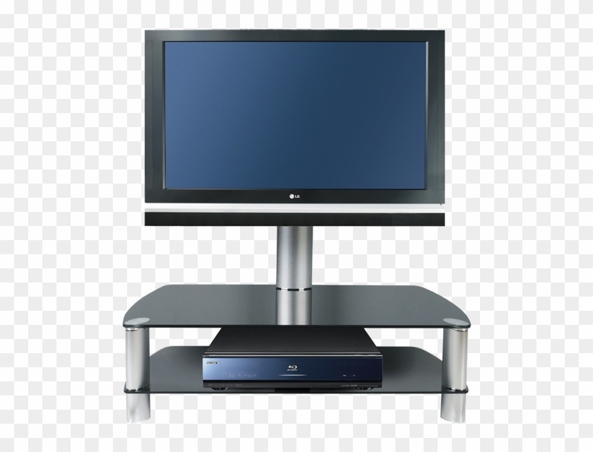 Stil Stand Swivel Black Glass Cantilever Tv Stand Upto - Television Clipart #5518087
