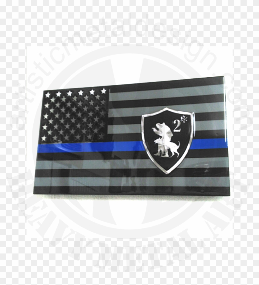 Thin Blue Flag K9 2-1000x1000 - Flag Clipart